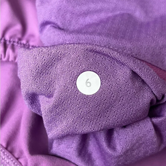 Lululemon Speed Tank Top Women’s 6 Purple Criss Cross Back Built-In Bra Athletic - Picture 7 of 9